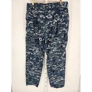 Men's Military Blue Camo High Rise Button Closer Uniform Dress Pant Size L